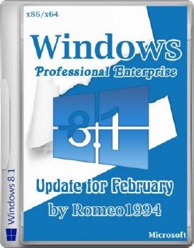 Windows 8.1 (Professional/Enterprise)v.6.3.9600.16610 (x86/x64) Update for February (17.02.14) by Romeo1994 (2014)