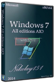 Windows 7 with SP1 All editions AIO Nikolay151 [RU]