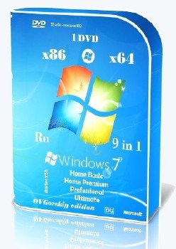 Microsoft Windows 7 SP1 x86/x64 Ru 9 in 1 Origin-Upd 09.2014 by OVGorskiy 1DVD