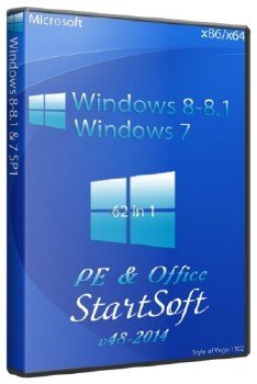 Windows 8-8.1 & 7 SP1 x86 x64 PE & Office 62 in 1 StartSoft 48-2014 [Ru]