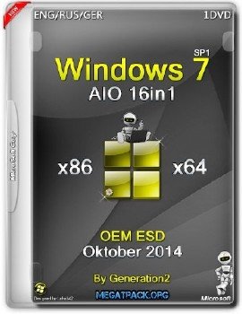 Windows 7 SP1 x86/x64 AIO 16in1 OEM ESD Oktober 2014 by Generation2