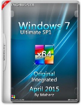 Windows 7 Ultimate SP1 x64 Integrated April 2015 By Maherz (ENG/RUS/GER)