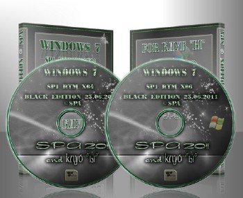 Windows 7 SP1 BLACK EDITION Russian 16 versions on 2DVD SPA 2011 [23.06.11] by Putnik