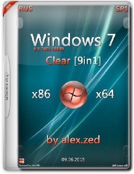 Windows 7 SP1 (x86-x64) Clear [91] alex.zed (21/07/2015) [Ru]
