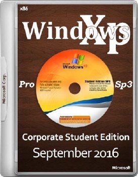 Windows XP Pro SP3 Corporate Student Edition September 2016