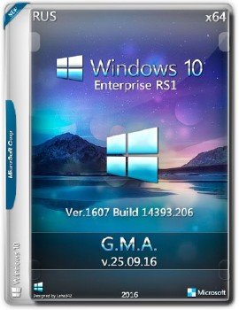 Windows 10  x64 RS1 RUS G.M.A.