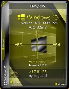 Windows 10 Version 1607 with Update [14393.726] (x86-x64) AIO [32in2]