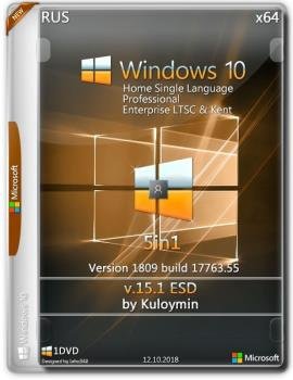Windows 10 (v1809) x64 5in1 by kuloymin v15.1