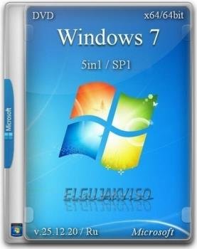  Windows 7 SP1 5in1 (x64) Elgujakviso Edition (v.25.12.20)