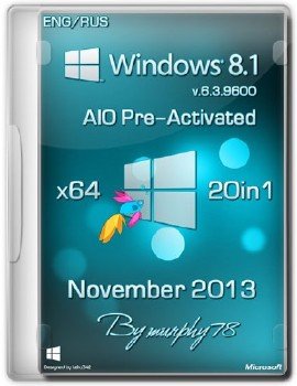 Windows 8.1 x64 AIO 20in1 Pre-Activated November 2013 (ENG/RUS)
