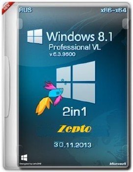 Microsoft Windows 8.1 Pro VL 6.3.9600 86-x64 RU Zepto XI-XIII