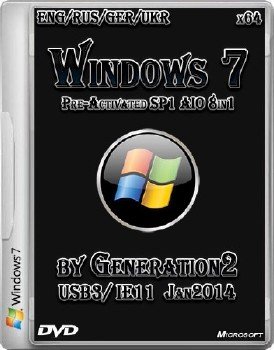 Windows 7 Pre-Activated SP1 AIO 8in1 (x64) IE11 Jan2014 (ENG/RUS/GER/UKR)