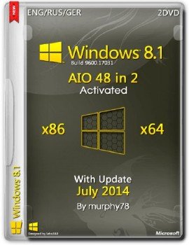 Windows 8.1 AIO 48in2 x86/x64 With Update July 2014