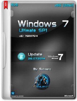 Windows 7 Ultimate SP1 32bit Subzero [Ru]