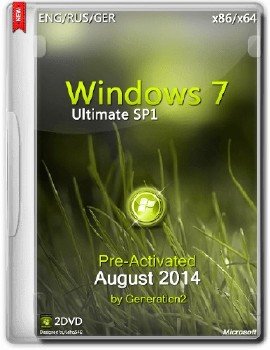 Windows 7 Ultimate SP1 x86/x64 Pre-Activated August 2014 by Generation2