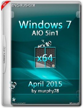 Windows 7 SP1 x64 AIO 5in1 April 2015 by murphy78 (ENG/RUS/GER)
