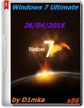Windows 7 SP1 Ultimate by D1mka (x86) (26.04.2015) [RUS]