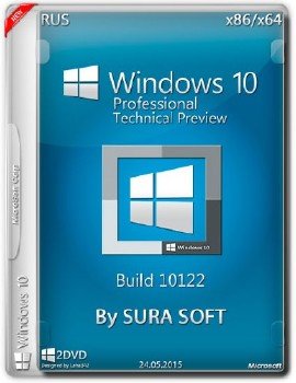 Windows 10 Pro Technical Preview 10122(86x64) by sura soft (2015)[Rus]