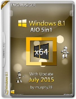 Windows 8.1 x64 AIO 5in1 With Update July 2015 by murphy78 (ENG/RUS/GER)