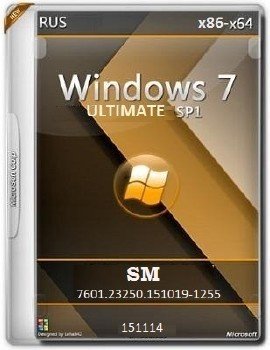 Microsoft Windows 7 Ultimate SP1 7601.23250.151019-1255 x86-x64 RU SM_v2