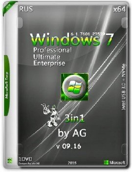 Windows 7 3in1 x64 by AG 09.16 [Ru]