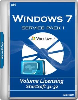 Windows 7 SP1 x64 Volume Licensing USB DVD StartSoft 31-32 2017