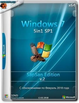 Windows 7 SP1 5 in 1 SapSan Edition (x64) (Rus)