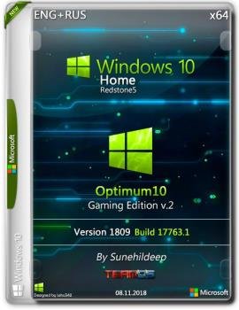 Windows 10 Home x64 RS5 Optimum10 Gaming v.2 By Sunehildeep