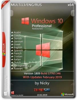 Windows 10 Pro x64 1809.17763.346 by Nicky