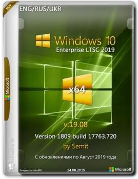 Windows 10 Enterprise LTSC 2019 x64 En+Ru+Uk v19.08