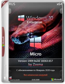 Windows 10 Enterprise x64 micro 1909 build 18363.657 by Zosma