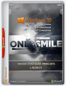 Windows 10 3in1 21H2 x64 Rus by OneSmiLe [19044.2075]